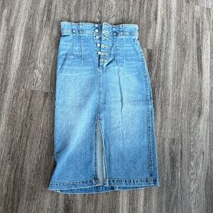 Anthropologie Blue Denim Skirt